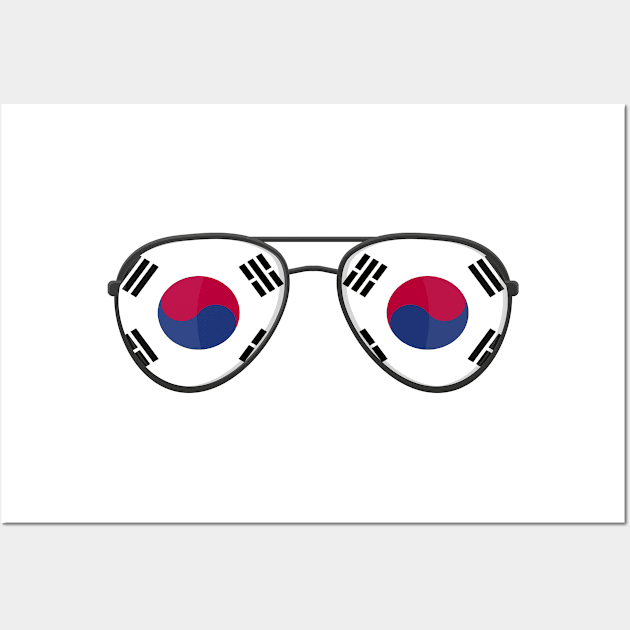 South Korea Flag Sunglasses Wall Art by BramCrye